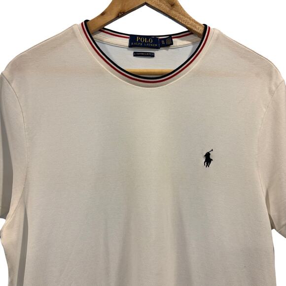 Y2K Polo Ralph Lauren white shirt, striped color, Size XL - Picture 3 of 8